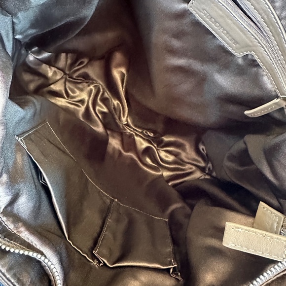 Vintage Studio Pollini Studded Grommet & Chain Strap Tote Bag - Picture 4 of 5